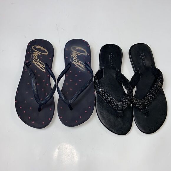 By Two Pairs Women Sandals Arizona & O’Neill Size 7/ 6 - Picture 1 of 11